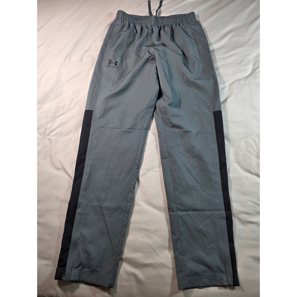 Under Armour Woven Vital Track Pants Mens Medium Gray Loose Fit Mesh Lined